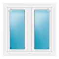 Zweiflügeliges Fenster 98x98 cm Weiß