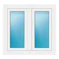 Zweiflügeliges Fenster 94x90 cm Weiß