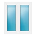 Zweiflügeliges Fenster 108x125 cm Weiß