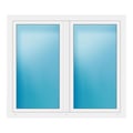 Zweiflügeliges Fenster 156x135 cm Weiß