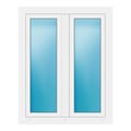 Zweiflügeliges Fenster 100x125 cm Weiß