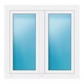 Zweiflügeliges Fenster 109x106,5 cm Weiß