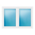 Zweiflügeliges Fenster 170x120 cm Weiß