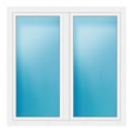 Zweiflügeliges Fenster 160x160 cm Weiß