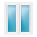 Zweiflügeliges Fenster 103x120 cm Weiß