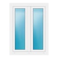 Zweiflügeliges Fenster 90x120 cm Weiß
