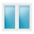 Zweiflügeliges Fenster 138x130 cm Weiß