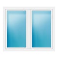 Zweiflügeliges Fenster 164x140,5 cm Weiß