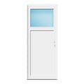 Nebeneingangstür 86x210 cm Weiß 1/3 Glas