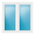 Zweiflügeliges Fenster 137,5x137,5 cm Weiß
