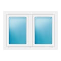 Zweiflügeliges Fenster 120x85 cm Weiß