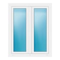 Zweiflügeliges Fenster 103x127 cm Weiß