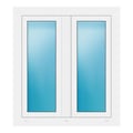 Zweiflügeliges Fenster 94x105 cm Weiß