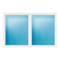 Zweiflügeliges Fenster 278x180 cm Weiß
