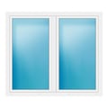 Zweiflügeliges Fenster 180x157 cm Weiß