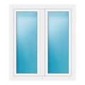Zweiflügeliges Fenster 114x130 cm Weiß