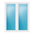 Zweiflügeliges Fenster 146x176 cm Weiß