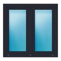 Zweiflügeliges Fenster 118x115 cm Anthrazit genarbt