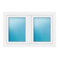 Zweiflügeliges Fenster 120x80 cm Weiß