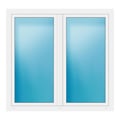 Zweiflügeliges Fenster 158x150 cm Weiß