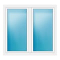 Zweiflügeliges Fenster 157x148 cm Weiß