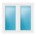 Zweiflügeliges Fenster 119,5x115 cm Weiß