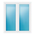 Zweiflügeliges Fenster 144x162 cm Weiß