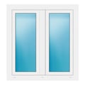 Zweiflügeliges Fenster 102x108 cm Weiß
