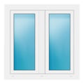 Zweiflügeliges Fenster 100x100 cm Weiß