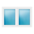 Zweiflügeliges Fenster 160x108 cm Weiß