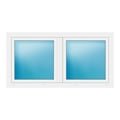 Zweiflügeliges Fenster 160x83 cm Weiß