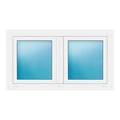 Zweiflügeliges Fenster 124x70 cm Weiß