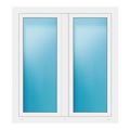 Zweiflügeliges Fenster 120x132 cm Weiß