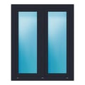 Zweiflügeliges Fenster 109x132,5 cm Anthrazit genarbt