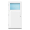 Nebeneingangstür 100x201,8 cm Weiß 1/3 Glas