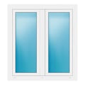 Zweiflügeliges Fenster 110x120 cm Weiß
