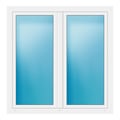 Zweiflügeliges Fenster 146x148 cm Weiß