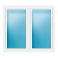Zweiflügeliges Fenster 160x144 cm Weiß