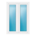 Zweiflügeliges Fenster 100x140 cm Weiß