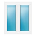 Zweiflügeliges Fenster 109x125 cm Weiß