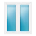 Zweiflügeliges Fenster 116x135 cm Weiß