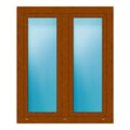 Zweiflügeliges Fenster 110x133 cm Golden Oak genarbt