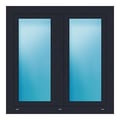 Zweiflügeliges Fenster 110x110 cm Anthrazit genarbt