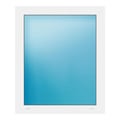 Festverglasung 80x96 cm Weiß
