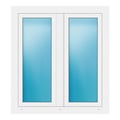 Zweiflügeliges Fenster 105x115 cm Weiß