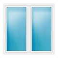 Zweiflügeliges Fenster 172x170 cm Weiß