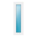 Festverglasung 30x98 cm Weiß