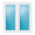 Zweiflügeliges Fenster 121x129 cm Weiß