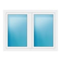 Zweiflügeliges Fenster 148x112 cm Weiß