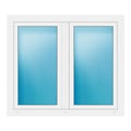 Zweiflügeliges Fenster 130x112 cm Weiß
